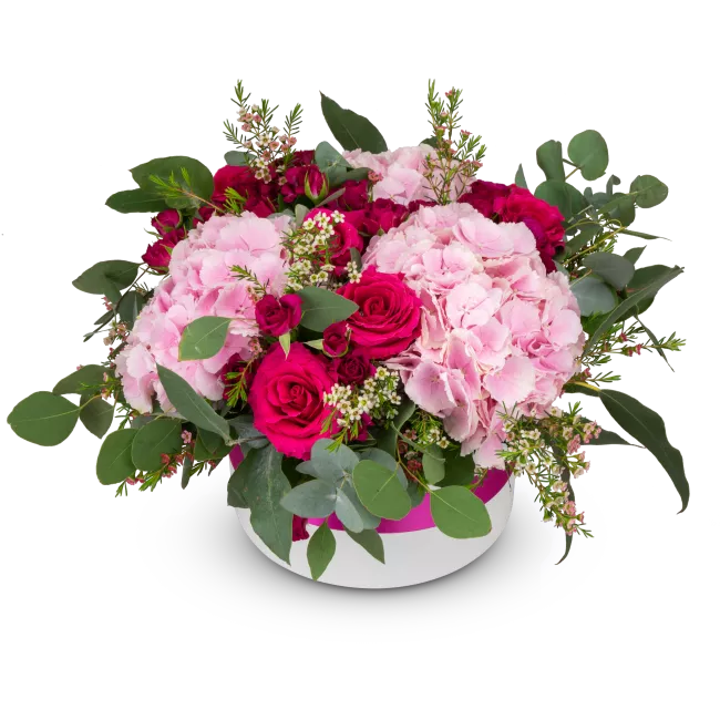 Květinový box s hortenzií